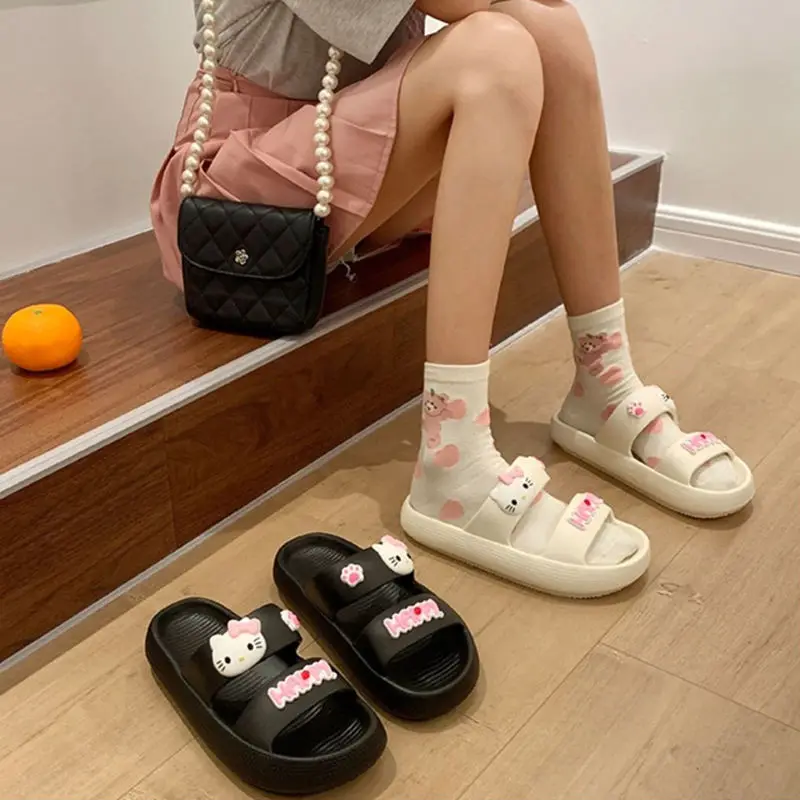 Summer New Sanrio Y2K Cartoon Cute Hello Kitty A Word Slippers Girls Non-Slip Versatile Can Wet Bath Casual Home Sandals
Summer New Sanrio Y2K Cartoon Cute Hello Kitty A Word Slippers Girls Non-Slip Versatile Can Wet Bath Casual Home Sandals