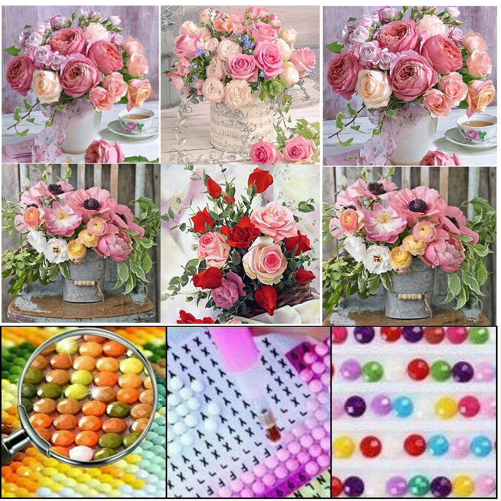 5D Full Drill Diamond Painting 25*25cm Canvas Resin Rhinestone DIY Flower Pot Diamond Painting Cross Stitch Kits Art Wall Decors
5D Full Drill Diamond Painting 25*25cm Canvas Resin Rhinestone DIY Flower Pot Diamond Painting Cross Stitch Kits Art Wall Decors