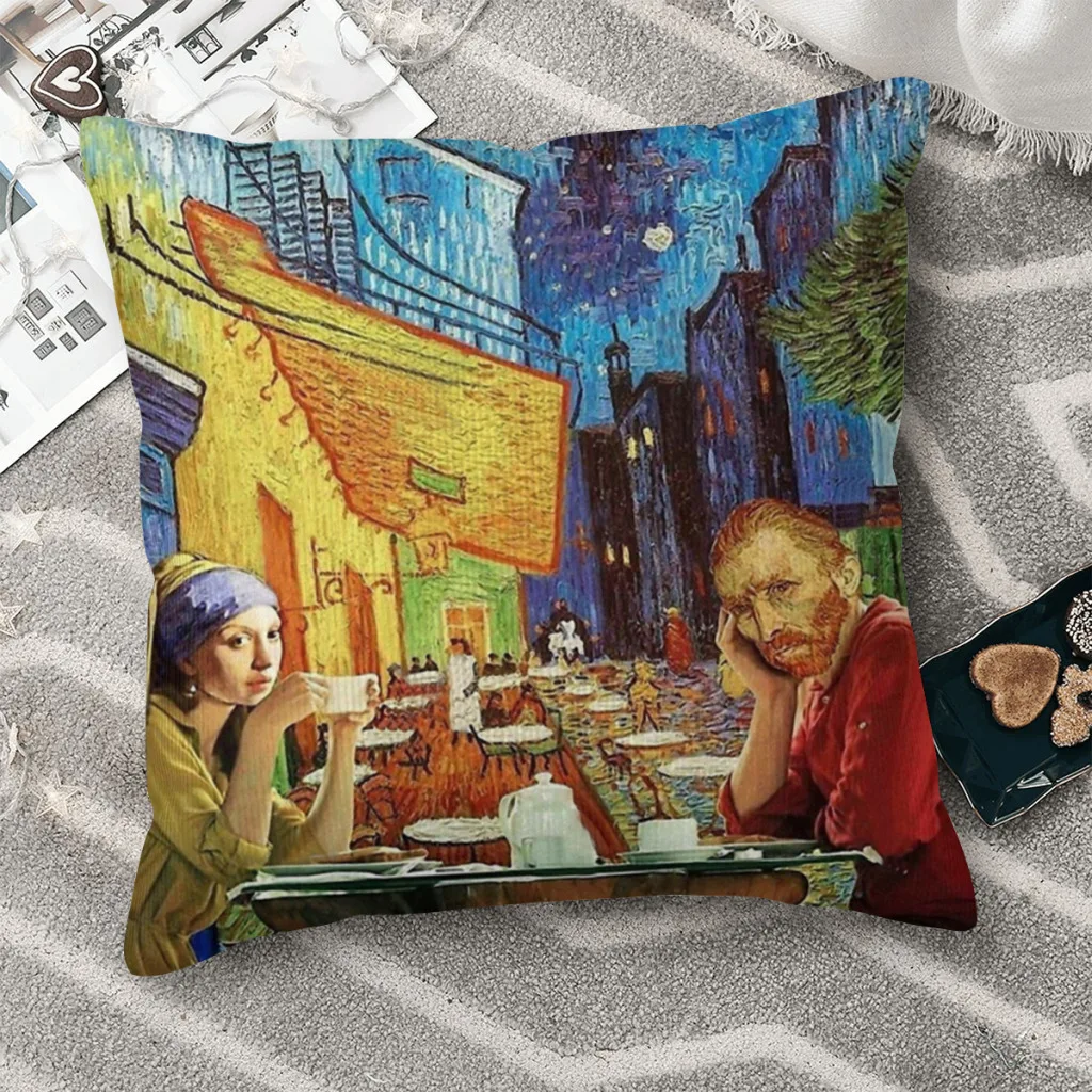Cafe Terrace at Night by Vincent Polyester Cushion Cover Van Gogh Livingroom Garden Decorative Kawaii Cojines Decorativos
Cafe Terrace at Night by Vincent Polyester Cushion Cover Van Gogh Livingroom Garden Decorative Kawaii Cojines Decorativos