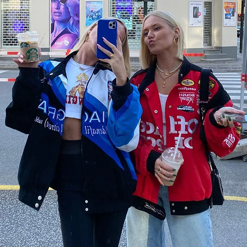 Summer Oversized Jacket Print Baseball College Jacket Women Couple Bomber Unisex Racer Jacket Varsity Hiphop Streetwear Coats
Summer Oversized Jacket Print Baseball College Jacket Women Couple Bomber Unisex Racer Jacket Varsity Hiphop Streetwear Coats
