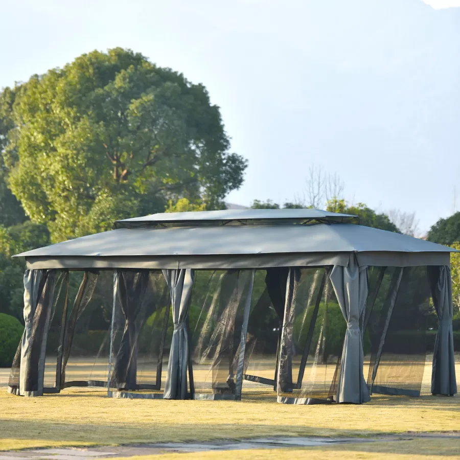 10x20 Gazebo with Oxford Cloth & Mosquito Nets for Outdoor, Patio, Yard, Deck, Garden, Double Top and Zipper Design Gray
10x20 Gazebo with Oxford Cloth & Mosquito Nets for Outdoor, Patio, Yard, Deck, Garden, Double Top and Zipper Design Gray