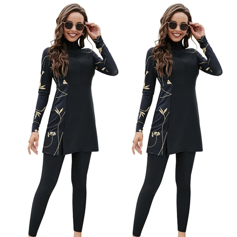 2 Pieces Muslim Swimming Bikini Suit Fashion Swimwear Women Swimsuit Long Sleeve H053
2 Pieces Muslim Swimming Bikini Suit Fashion Swimwear Women Swimsuit Long Sleeve H053