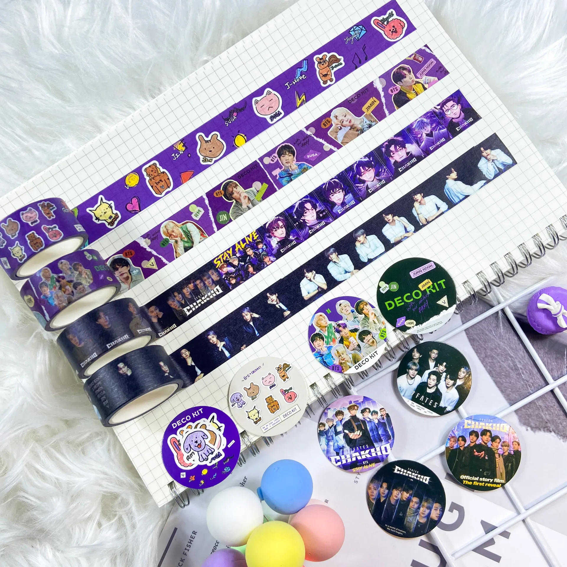 Kpop Star Team BangTan Boy Washi Tape Stickers DECO KIT 7 FATES DIY Craft Masking Tape Scrapbook Sticker Fans Korean Stationery
Kpop Star Team BangTan Boy Washi Tape Stickers DECO KIT 7 FATES DIY Craft Masking Tape Scrapbook Sticker Fans Korean Stationery
