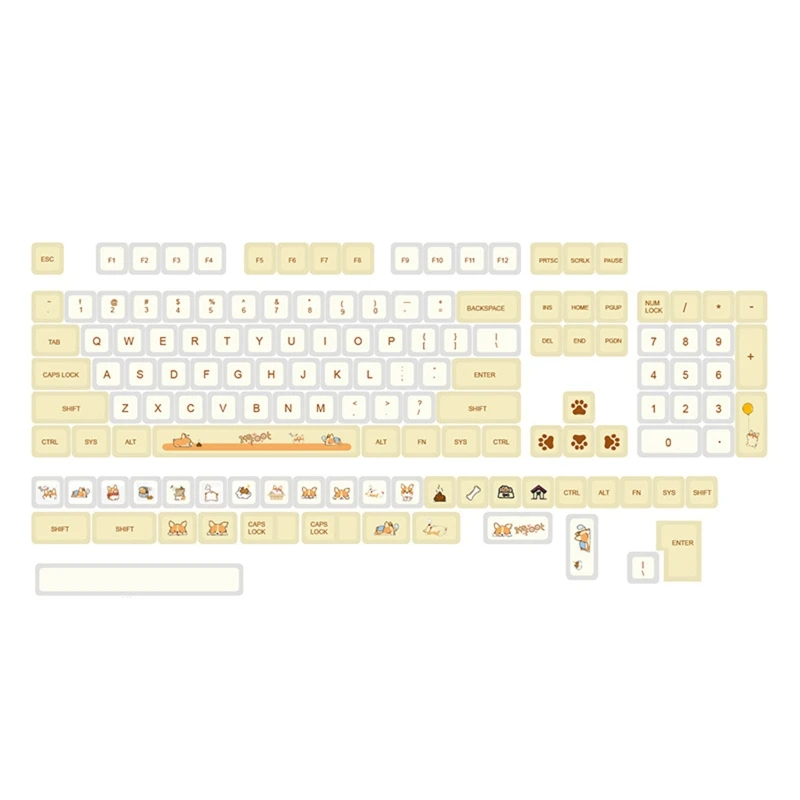 Cartoon Corgi Keycaps Dye Sub PBT XDA Keycap for 61/63/64/68/75/84/87/98/104/108
Cartoon Corgi Keycaps Dye Sub PBT XDA Keycap for 61/63/64/68/75/84/87/98/104/108