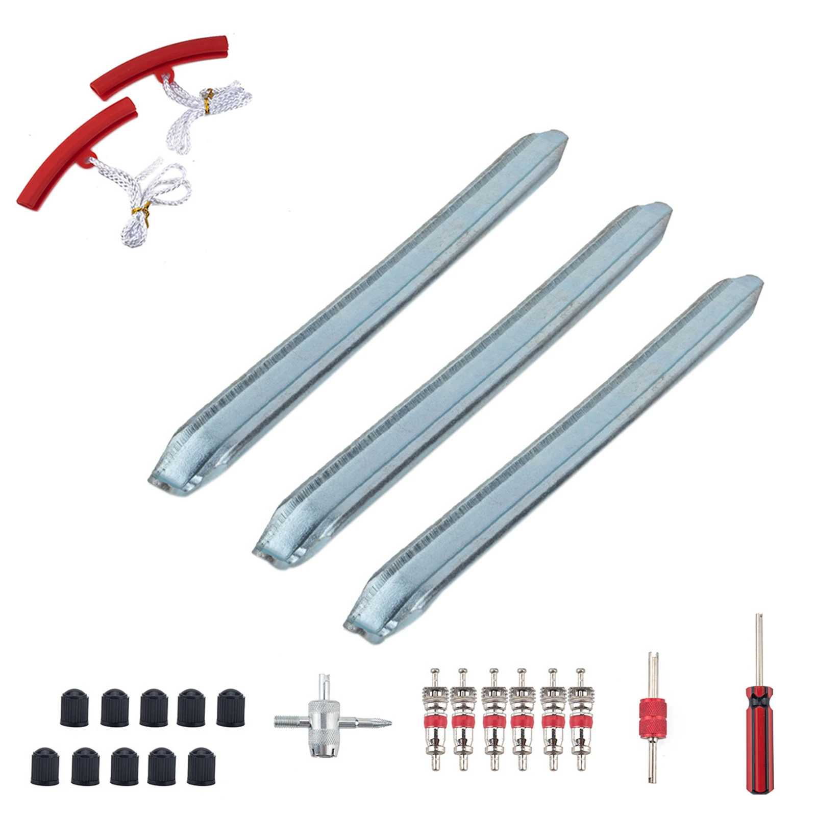 Tire Bar Kit Tyre Spoon Lever Set Rod Motorcycle Bike Rim Protector Tool Changing Valve Cap Bicycle Car Professional
Tire Bar Kit Tyre Spoon Lever Set Rod Motorcycle Bike Rim Protector Tool Changing Valve Cap Bicycle Car Professional
