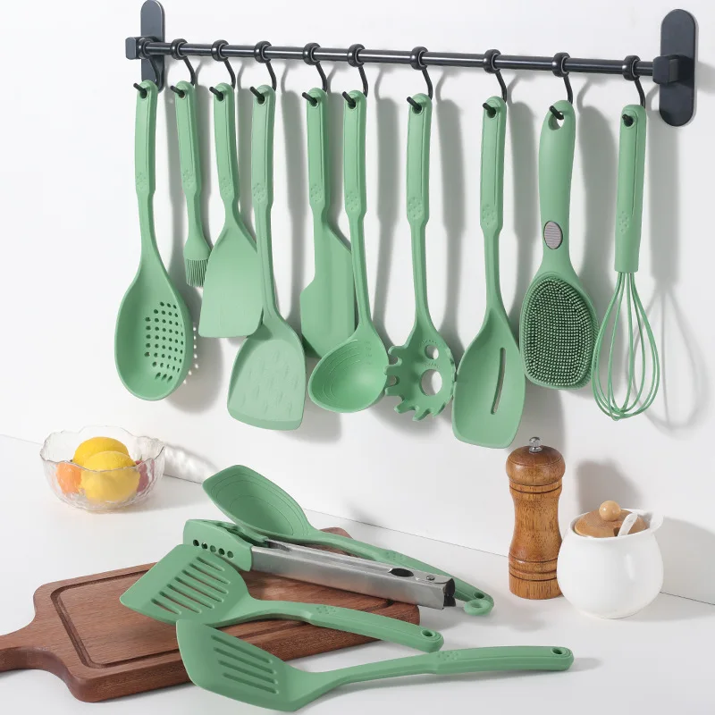Green Silicone Cooking Utensils Set Non Stick Cookware Set High Temperature Resistance Spatula Soup Spoon Cooking Accessories
Green Silicone Cooking Utensils Set Non Stick Cookware Set High Temperature Resistance Spatula Soup Spoon Cooking Accessories