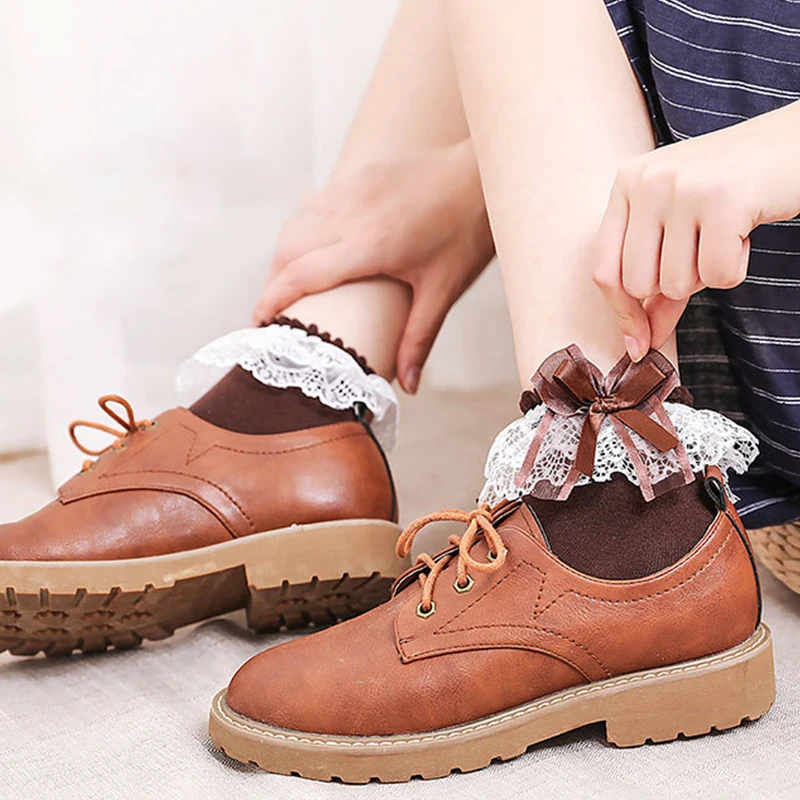 Cute Lolita Short Socks Women Fashion Ribbon Bow Cotton Socks Girls Woman Lace White Socks Ankle Streetwear Calcetines Media
Cute Lolita Short Socks Women Fashion Ribbon Bow Cotton Socks Girls Woman Lace White Socks Ankle Streetwear Calcetines Media