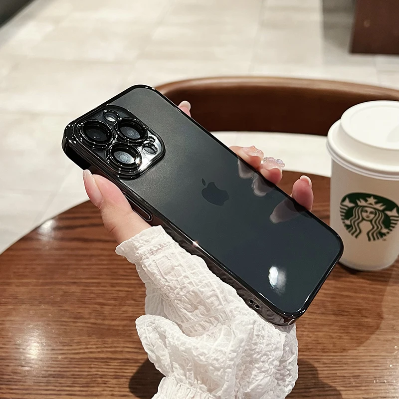 Luxury Square Plating Frame Clear Phone Case For iPhone 11 12 13 14 Pro Max Mini XR X XS 7 8 Plus Shockproof Silicone Soft Cover
Luxury Square Plating Frame Clear Phone Case For iPhone 11 12 13 14 Pro Max Mini XR X XS 7 8 Plus Shockproof Silicone Soft Cover