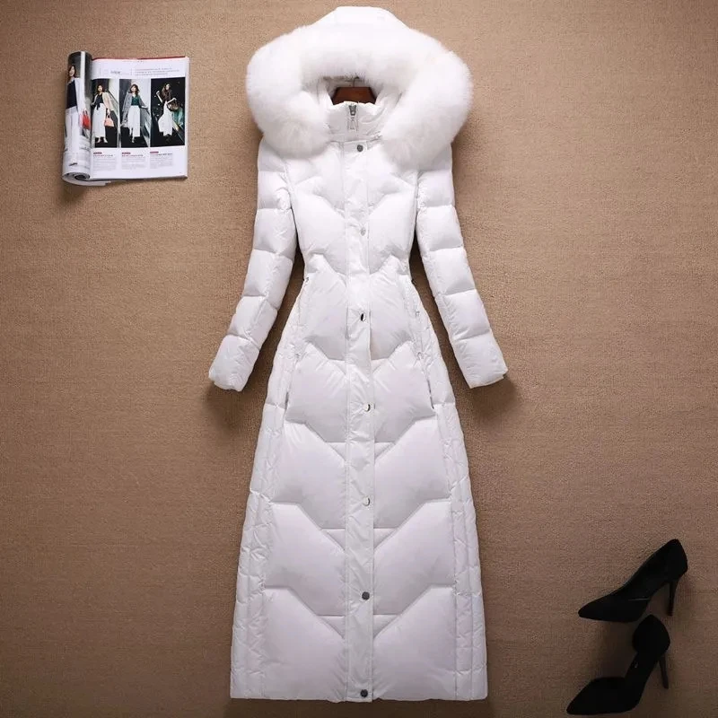 Winter Jacket Women 2023 New Fashion All-match Down Jackets Female Long Parkas Large Size Fox Fur Collar White Duck Down Coat
Winter Jacket Women 2023 New Fashion All-match Down Jackets Female Long Parkas Large Size Fox Fur Collar White Duck Down Coat