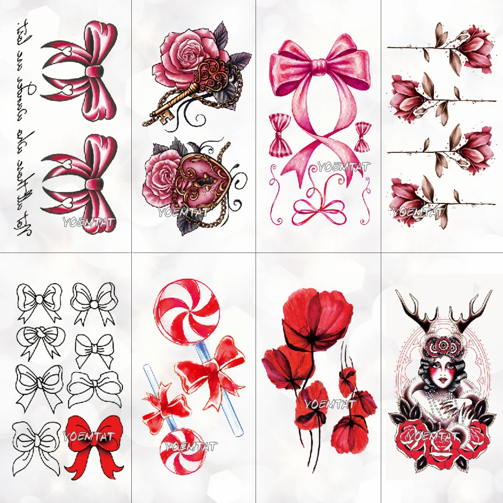 Rose bow Temporary Tattoo Colorful Feather Planet Fake Black Waterproof Tattoo Sticker For Girl Kids Art
Rose bow Temporary Tattoo Colorful Feather Planet Fake Black Waterproof Tattoo Sticker For Girl Kids Art