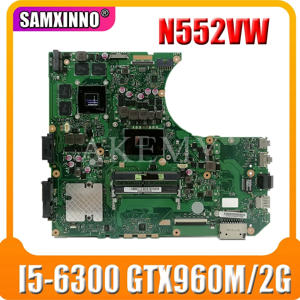 Материнская плата N552VW для ноутбука Asus VivoBook Pro N552VW N552VX N552V, оригинальная материнская плата HM170 I5-6300HQ GTX960M/950M-2 Гб
Материнская плата N552VW для ноутбука Asus VivoBook Pro N552VW N552VX N552V, оригинальная материнская плата HM170 I5-6300HQ GTX960M/950M-2 Гб