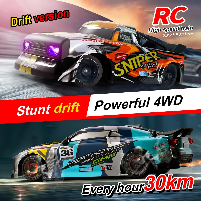 

H4 4WD RC Car 30KM/H High-speed Off-road Drift 2.4G Remote Control Car Racing Stunt Vehicle Drift Master Toys for Children Gifts