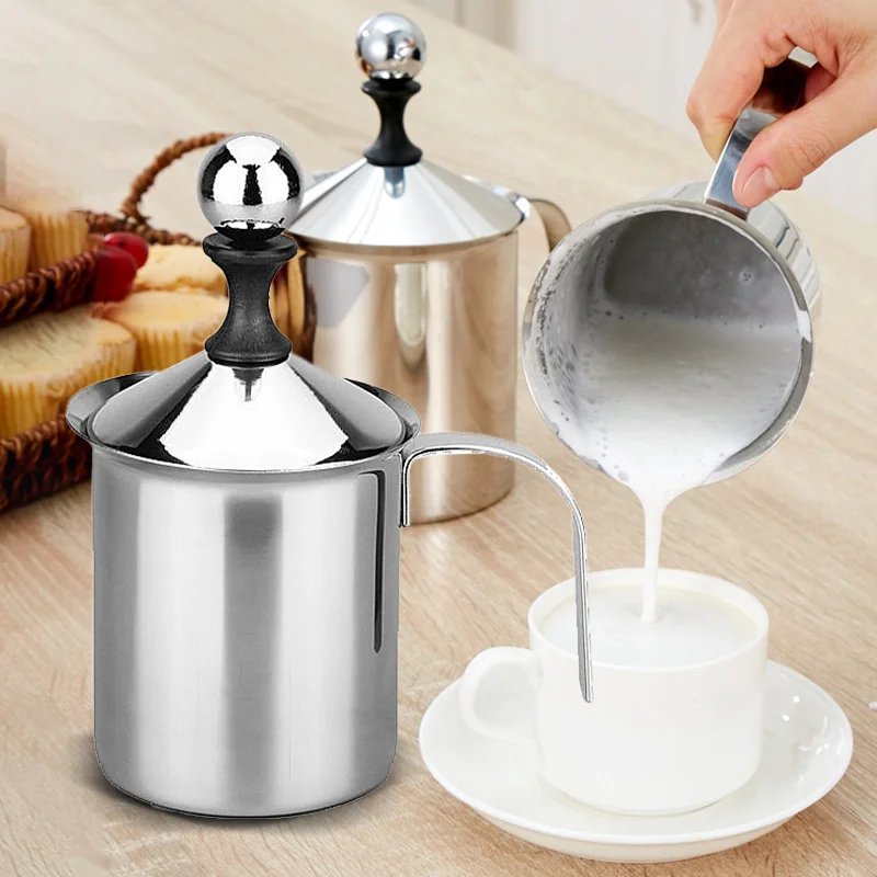 Milk Frother Stainless Steel Cappuccino Milk Creamer Foam Mesh Coffee Shop Foamer Bubbler 400 / 800Ml Kitchen Applicance Manual
Milk Frother Stainless Steel Cappuccino Milk Creamer Foam Mesh Coffee Shop Foamer Bubbler 400 / 800Ml Kitchen Applicance Manual