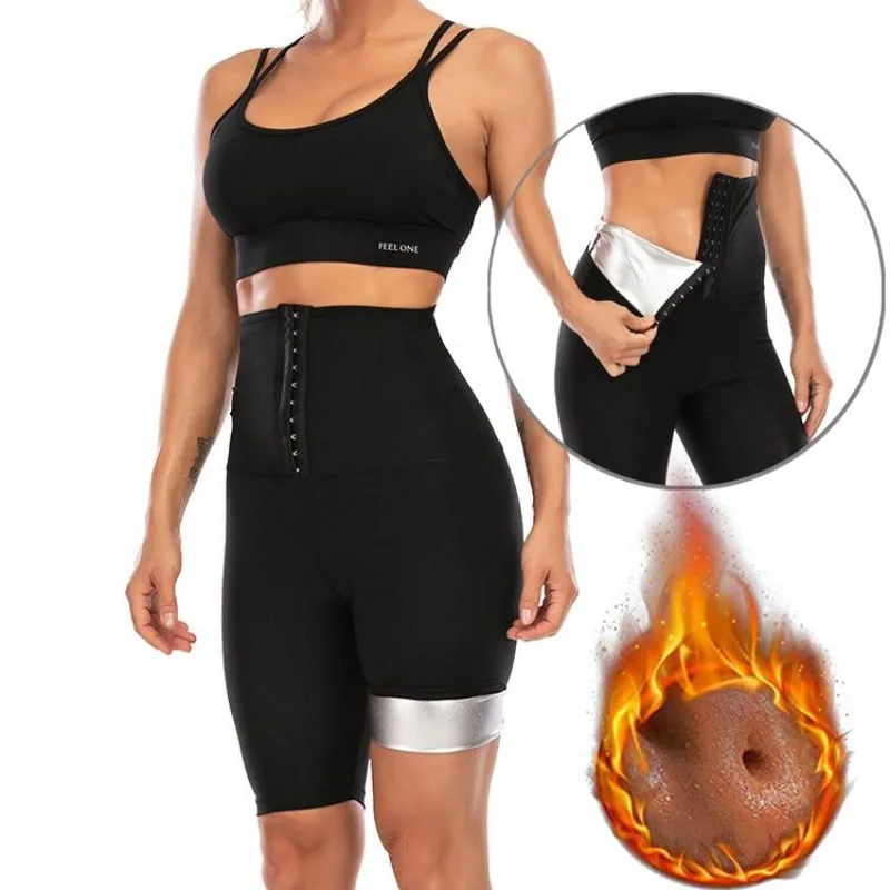 Women's Abdomen Control Hip-Lifting Sweat Pants Sauna Beam High Waist Body Fitness Breasted Three-Point/Five Point Shorts
Women's Abdomen Control Hip-Lifting Sweat Pants Sauna Beam High Waist Body Fitness Breasted Three-Point/Five Point Shorts