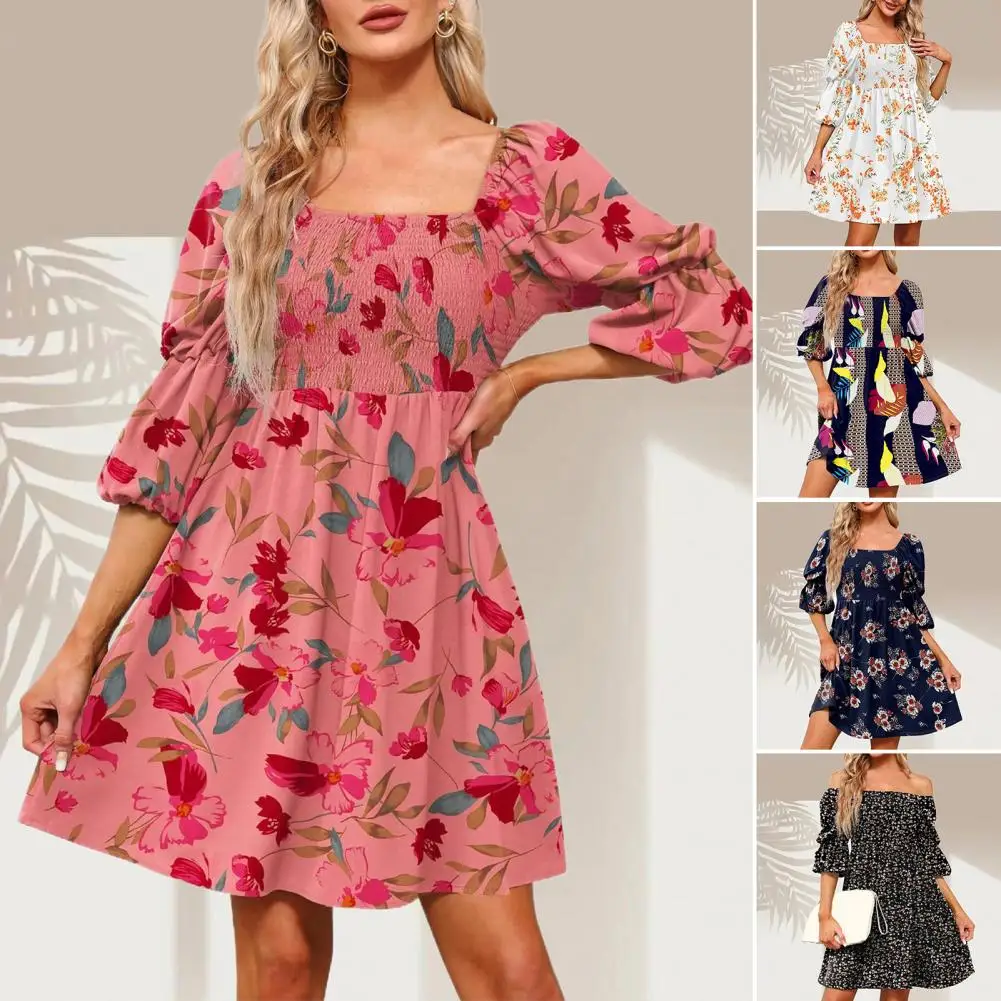 Chic Lady Summer Dress Flower Print Colorfast Mini Dress Rich Colors Printing Mini Dress
Chic Lady Summer Dress Flower Print Colorfast Mini Dress Rich Colors Printing Mini Dress