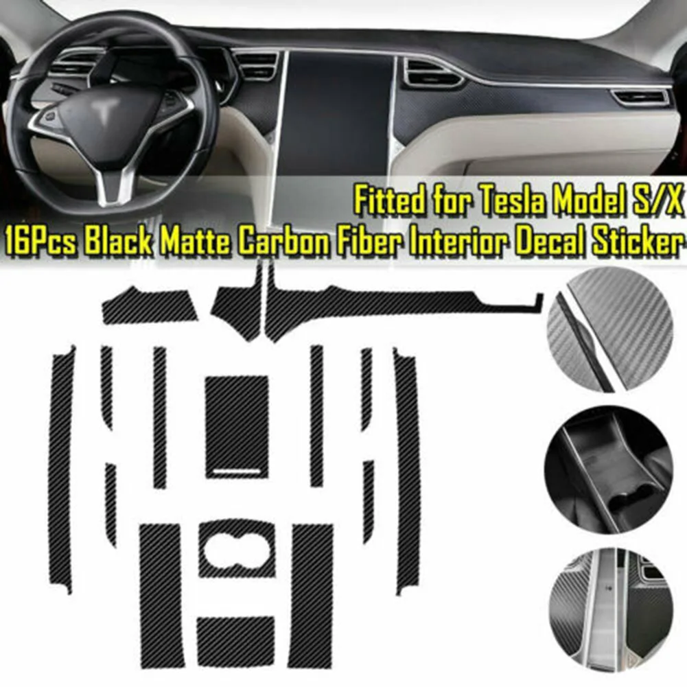 For Tesla Model X/S 12-21 Stickers Car Interior Wrap 1 Set Black Carbon Fiber Look Decoration Trim High Quality
For Tesla Model X/S 12-21 Stickers Car Interior Wrap 1 Set Black Carbon Fiber Look Decoration Trim High Quality