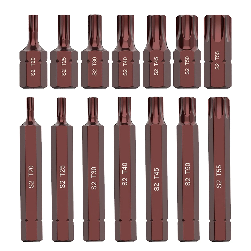 7pcs Screwdriver Bits 30 Mm/75mm Alloy Steel Hex Shank T20-T55 For Impact Screwdriver Socket Screwdriver Hand Tool Accessories
7pcs Screwdriver Bits 30 Mm/75mm Alloy Steel Hex Shank T20-T55 For Impact Screwdriver Socket Screwdriver Hand Tool Accessories