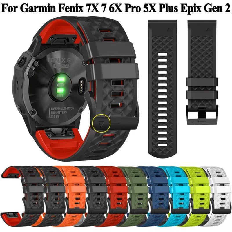 Silicone WatchBand For Garmin Fenix 7X 7 6X 6 Pro 5X 5 Plus Strap Forerunner 955 945 Epix pro Gen 2 Quickfit 26 22MM Bracelet
Silicone WatchBand For Garmin Fenix 7X 7 6X 6 Pro 5X 5 Plus Strap Forerunner 955 945 Epix pro Gen 2 Quickfit 26 22MM Bracelet