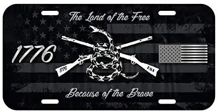 Land of Free & Brave 1776 USA Us Flag Patriot Vehicle License Plate Army,Decorative Metal Car Plate Sign Auto Tag
Land of Free & Brave 1776 USA Us Flag Patriot Vehicle License Plate Army,Decorative Metal Car Plate Sign Auto Tag