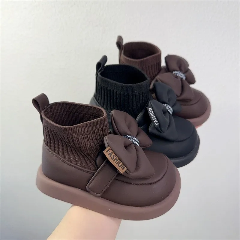 2023 Autumn New Kids Fashion Big Bow Sock Boots Girls Sweet Soft Bottom Boots Children Korean Casual Flat Single Boots
2023 Autumn New Kids Fashion Big Bow Sock Boots Girls Sweet Soft Bottom Boots Children Korean Casual Flat Single Boots