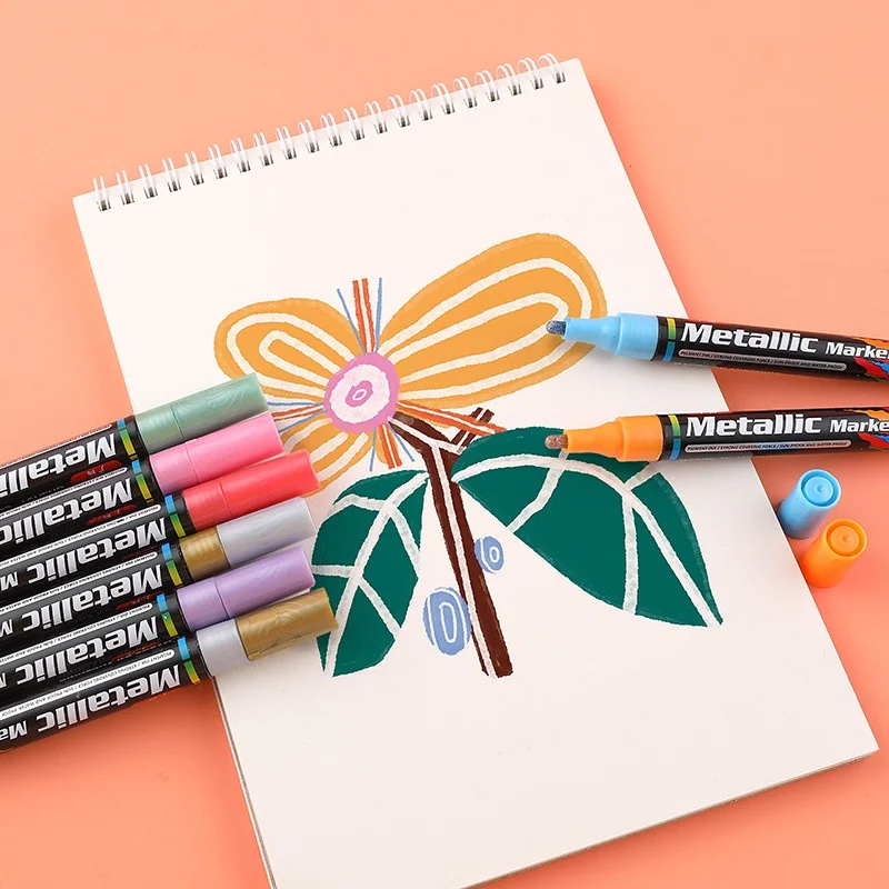 8 Colors Metallic Markers Pens Outline Pen Stationery Art Drawing Pens for Calligraphy Lettering Scrapbooking
8 Colors Metallic Markers Pens Outline Pen Stationery Art Drawing Pens for Calligraphy Lettering Scrapbooking