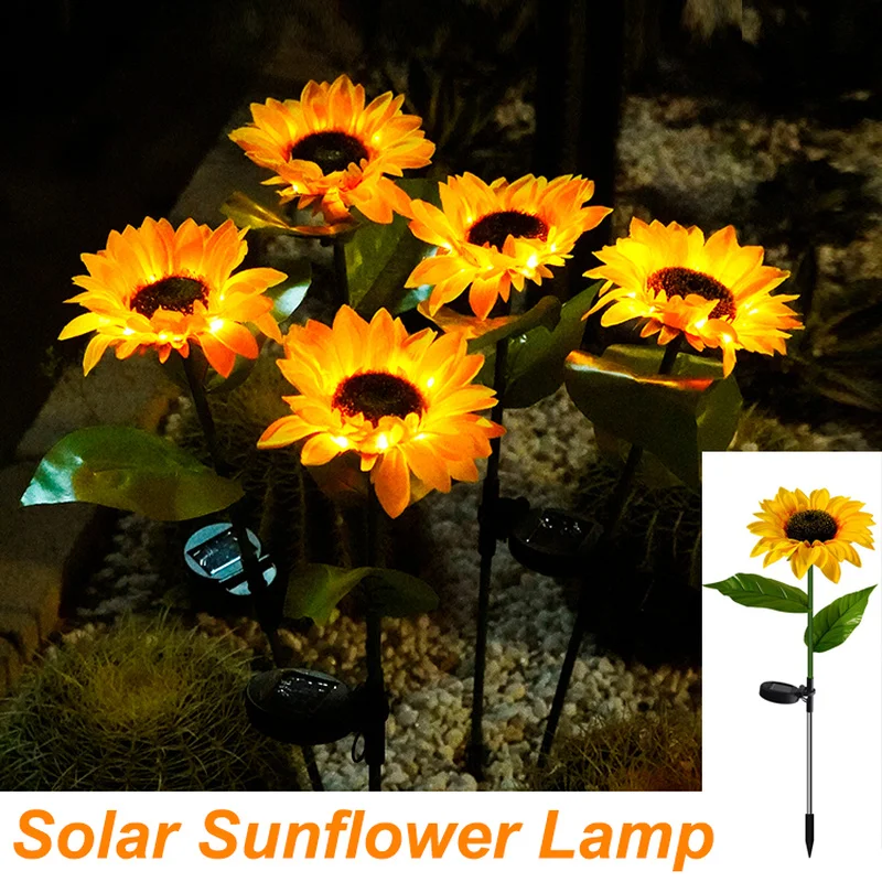 Solar Garden Lights LED Sunflower Landscape Lamp Waterproof Outdoor Flower Lawn Light Patio Yard Wedding Holiday Decoration
Solar Garden Lights LED Sunflower Landscape Lamp Waterproof Outdoor Flower Lawn Light Patio Yard Wedding Holiday Decoration