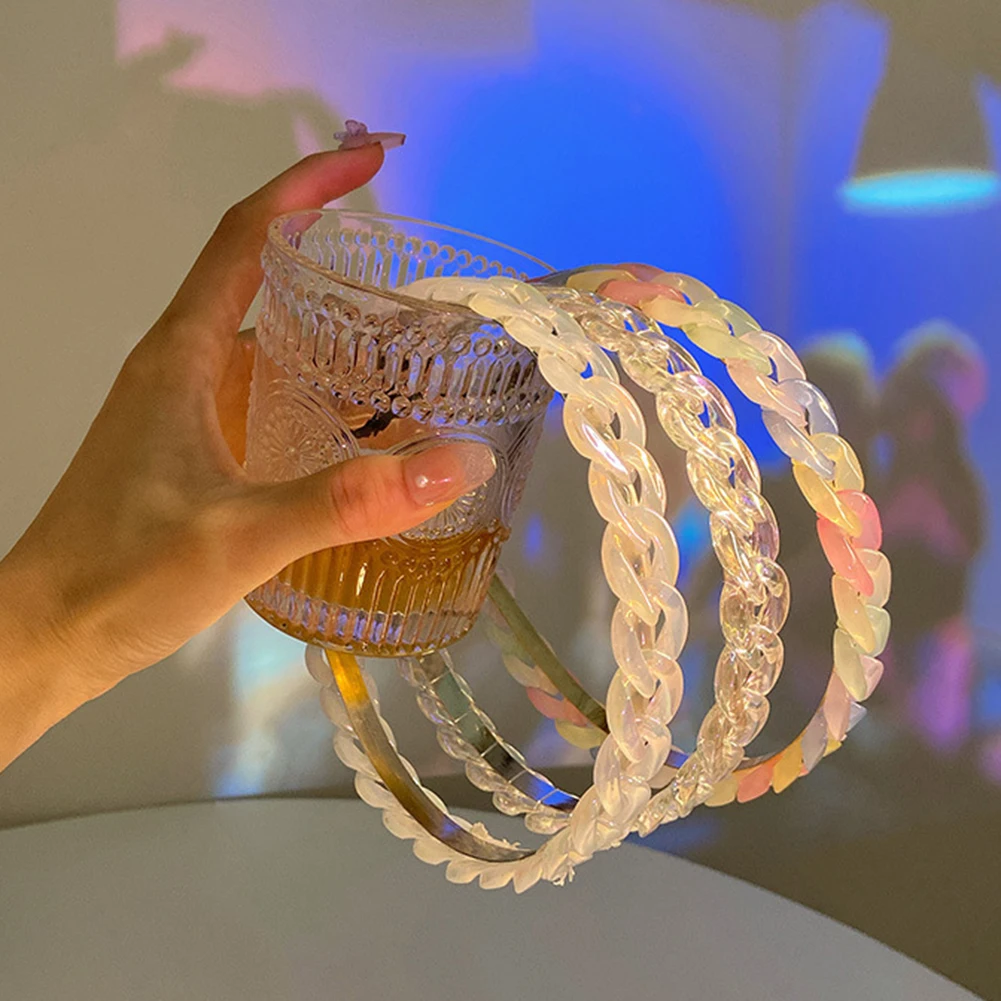 Korea Retro Geometric Chain Headband INS Wind Color Transparent Resin Headband Cold Wind Temperament New Headhoop
Korea Retro Geometric Chain Headband INS Wind Color Transparent Resin Headband Cold Wind Temperament New Headhoop