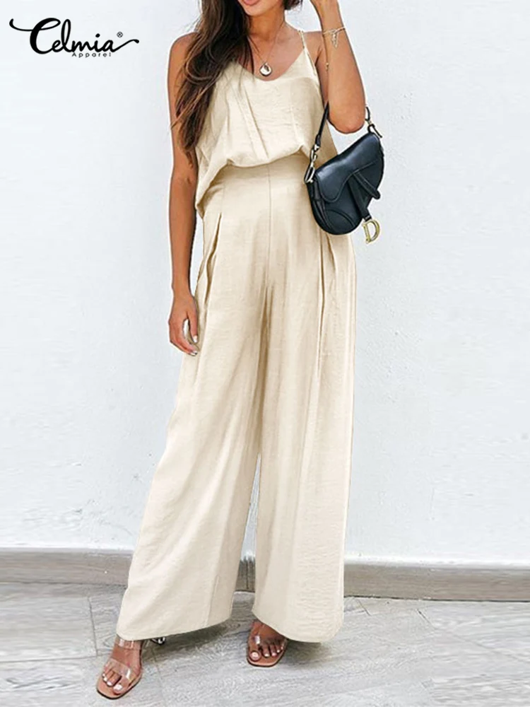 Celmia Leisure Casual 2 PCS Pant Sets Streetwear Loose 2022 Summer Fashion Pant Sets Camisole and Elastic High Waist Pant Suits
Celmia Leisure Casual 2 PCS Pant Sets Streetwear Loose 2022 Summer Fashion Pant Sets Camisole and Elastic High Waist Pant Suits
