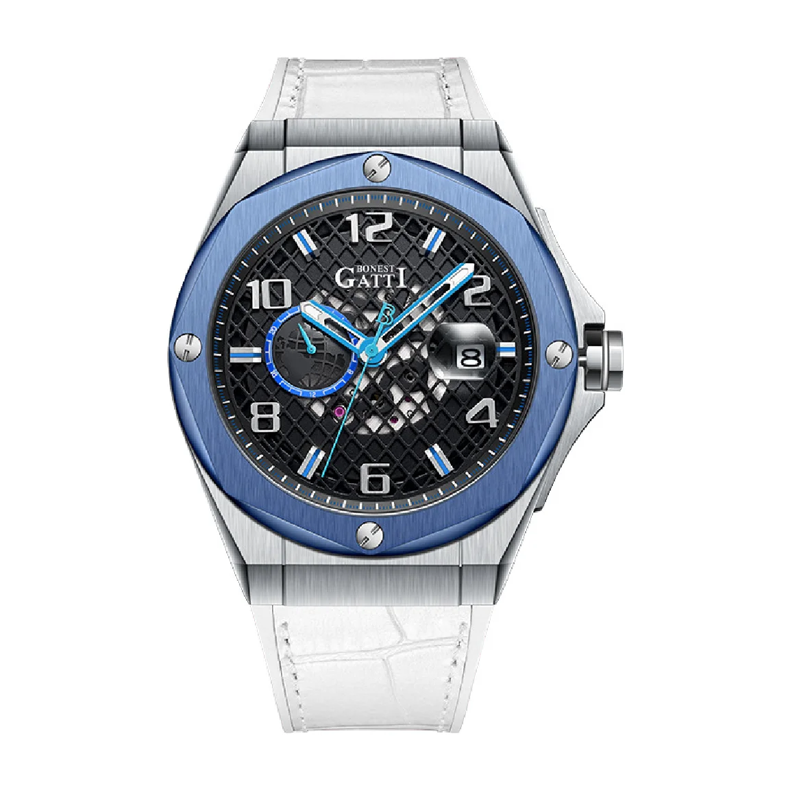 BONEST GATTI Men Automatic Watch Luxury Watches Military Mechanical Wristwatch Skeleton Waterproof Sapphire Leather Reloj Hombre
BONEST GATTI Men Automatic Watch Luxury Watches Military Mechanical Wristwatch Skeleton Waterproof Sapphire Leather Reloj Hombre