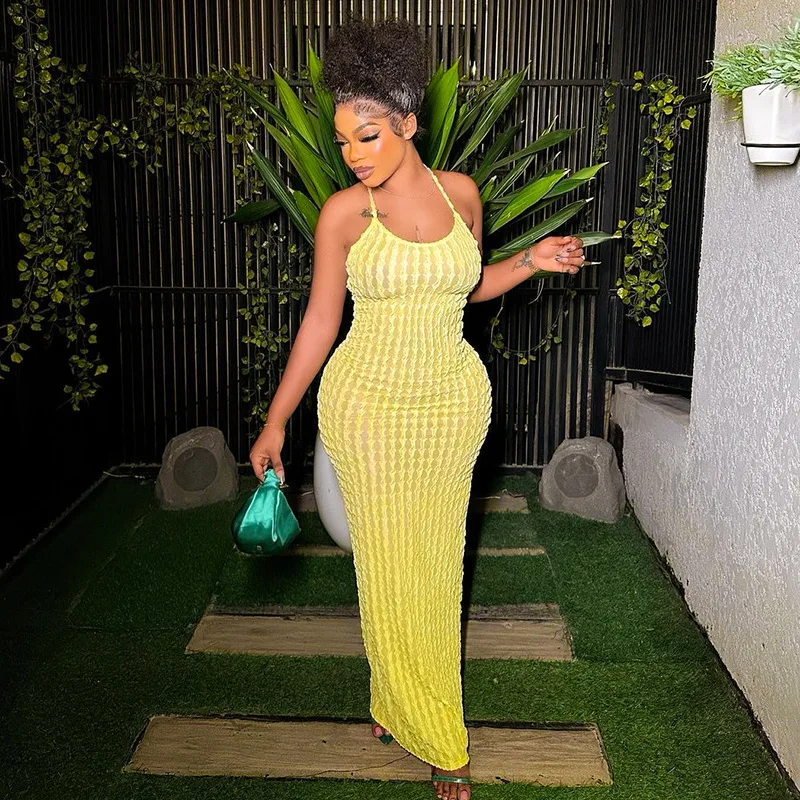 Aniow Spaghetti Fold Long Maxi Dress Sexy Backless Party Dresses Yellow Stretch Skinny Slim Vintage Vestidos Summer Robe Cloth
Aniow Spaghetti Fold Long Maxi Dress Sexy Backless Party Dresses Yellow Stretch Skinny Slim Vintage Vestidos Summer Robe Cloth