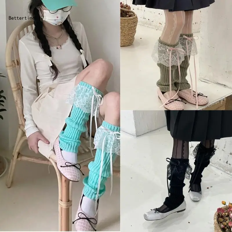 B36D Bowknot Decors Leg Warmer Cute Female Autumn Spring Elastic Tube Leg Cover Slouchly Sock Women Calf Sock Daily Wear
B36D Bowknot Decors Leg Warmer Cute Female Autumn Spring Elastic Tube Leg Cover Slouchly Sock Women Calf Sock Daily Wear