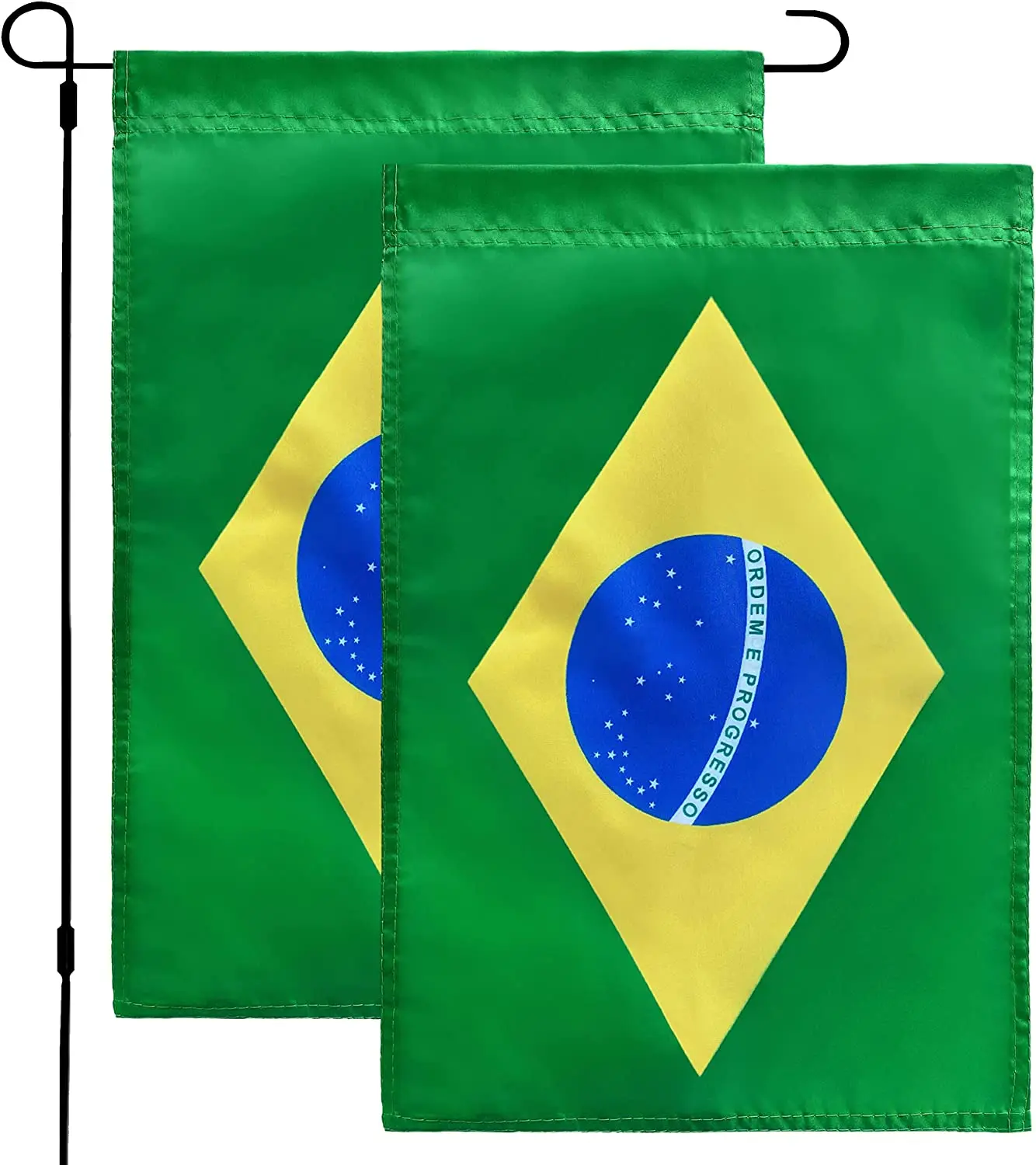 Brazil Garden Flag Brazilian Flags Double Sided Outdoor Yard Decorative,12"x 18",2 Pack
Brazil Garden Flag Brazilian Flags Double Sided Outdoor Yard Decorative,12"x 18",2 Pack