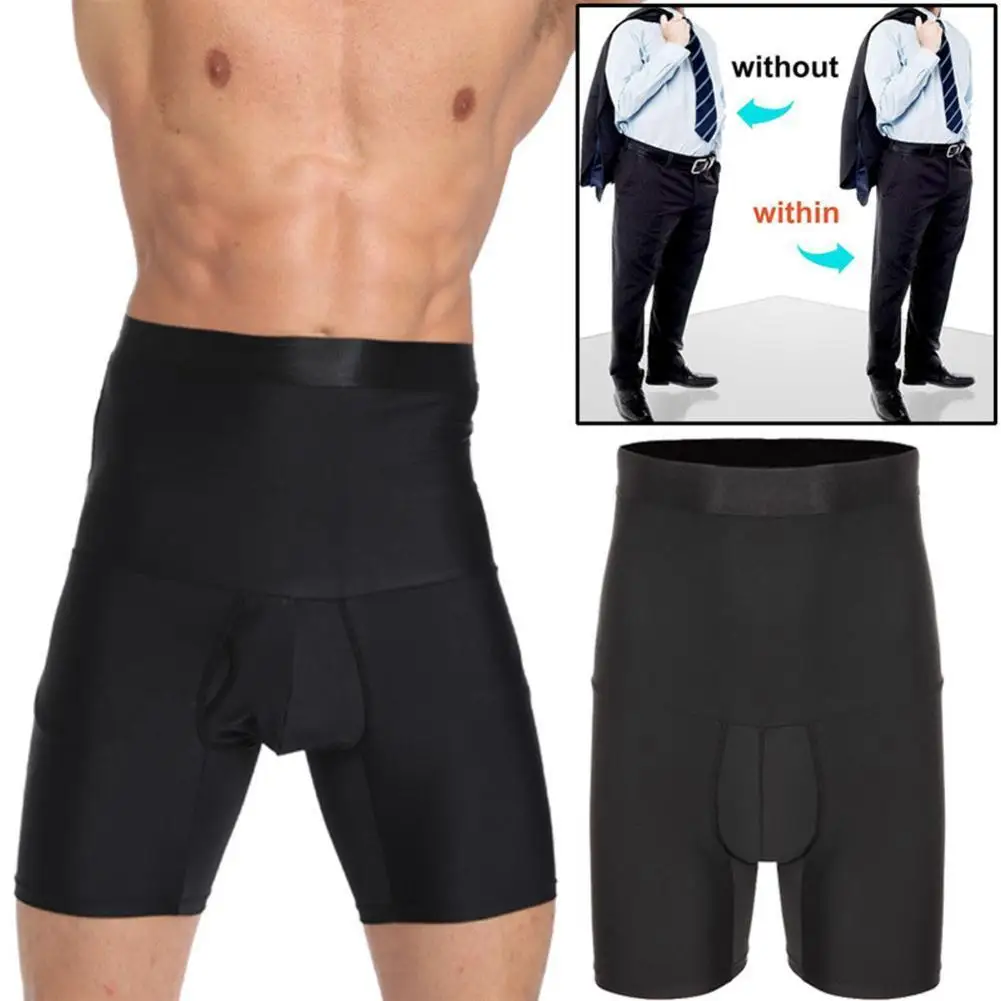

New Men High Waist Panties Boxer Briefs Slimming Summer Trainer Bodysuit Contour Body Shaper Compression Slim Fit Underpants