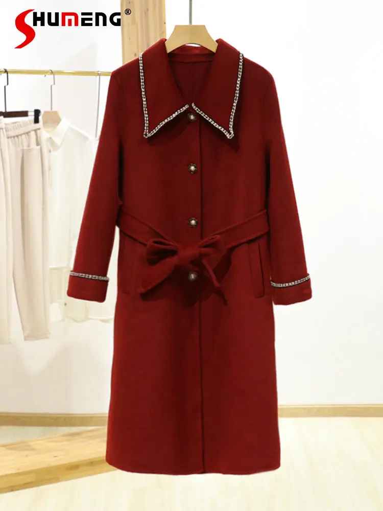 Temperament Slimming Waist Reversible Woolen Coat 2022 Winter New Korean Style Women's Wool Mid-length Trench Coats Clothing
Temperament Slimming Waist Reversible Woolen Coat 2022 Winter New Korean Style Women's Wool Mid-length Trench Coats Clothing