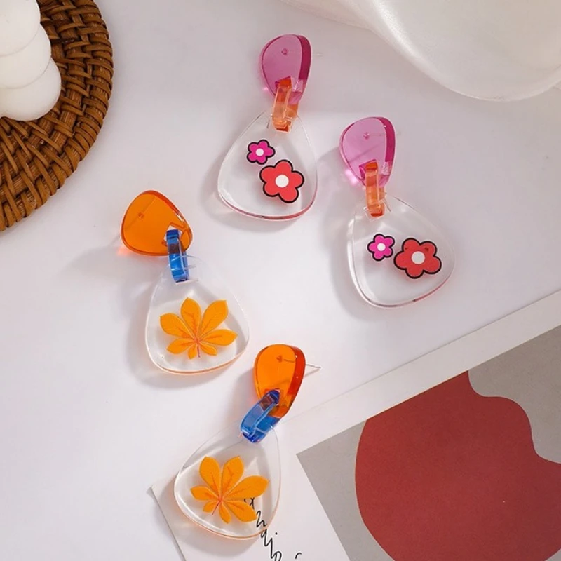 VSnow Vintage Waterdrop Multicolor Flower Dangle Earring for Women Acrylic Pink Orange Contrast Color Earrings Jewelry
VSnow Vintage Waterdrop Multicolor Flower Dangle Earring for Women Acrylic Pink Orange Contrast Color Earrings Jewelry