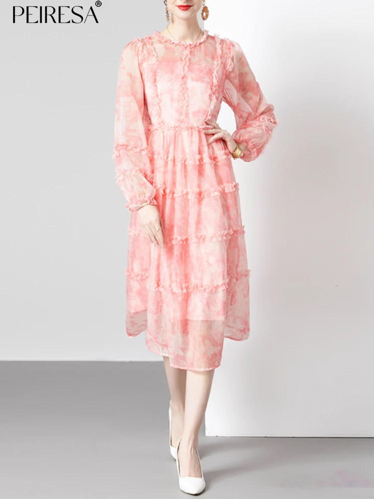 PEIRESA Early Autumn Ruffles Floral Print Cake Dresses For Women 2023 O Neck Lantern Sleeve Slim Waist Elegant Midi Dress Robes
PEIRESA Early Autumn Ruffles Floral Print Cake Dresses For Women 2023 O Neck Lantern Sleeve Slim Waist Elegant Midi Dress Robes