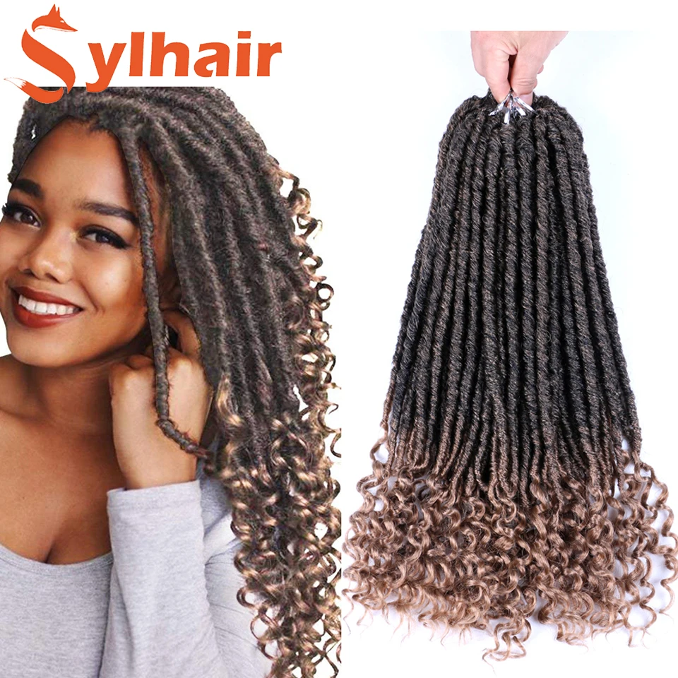 Faux Locs Crochet Hair 18 Inch 24 Strands/Pcs Crochet Braids Hair Locs with Curly Ends Synthetic Braiding Hair Extension
Faux Locs Crochet Hair 18 Inch 24 Strands/Pcs Crochet Braids Hair Locs with Curly Ends Synthetic Braiding Hair Extension