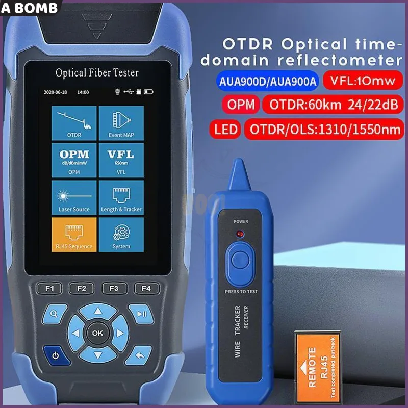 Mini Pro OTDR Optical Fiber Reflectometer AUA900D With 9 Functions VFL OLS OPM Event Map RJ45 Ethernet Cable Tracker Tester
Mini Pro OTDR Optical Fiber Reflectometer AUA900D With 9 Functions VFL OLS OPM Event Map RJ45 Ethernet Cable Tracker Tester