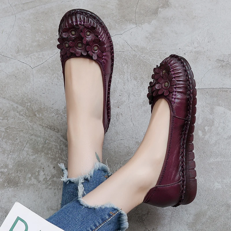 Ethnic Women Loafers Genuine Leather Flat Heels Flower Round Toe Soft Floral Platform Ladies Walking Shoes Zapatos De Mujer 2022
Ethnic Women Loafers Genuine Leather Flat Heels Flower Round Toe Soft Floral Platform Ladies Walking Shoes Zapatos De Mujer 2022