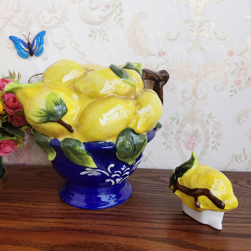 Ceramic Lemon Teapot Sculpture, Porcelain Sculpture, Coffee Pot, Valentine's Day Present Crafts, Room Decoration, Living Room
Ceramic Lemon Teapot Sculpture, Porcelain Sculpture, Coffee Pot, Valentine's Day Present Crafts, Room Decoration, Living Room
