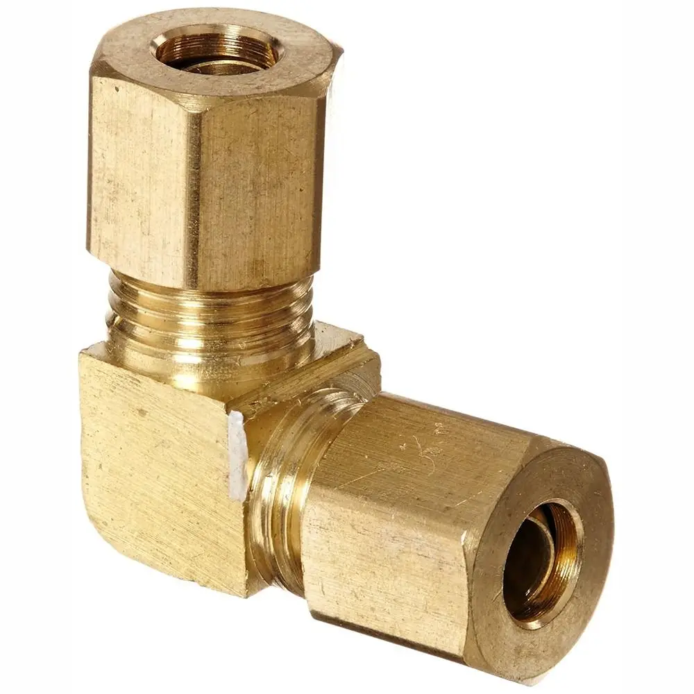 Gold Compression Tube Fitting Practical 1/4" x 1/4" Tube OD Brass Pipe Fitting 90 Degree Elbow Water, Gasoline, Oil
Gold Compression Tube Fitting Practical 1/4" x 1/4" Tube OD Brass Pipe Fitting 90 Degree Elbow Water, Gasoline, Oil