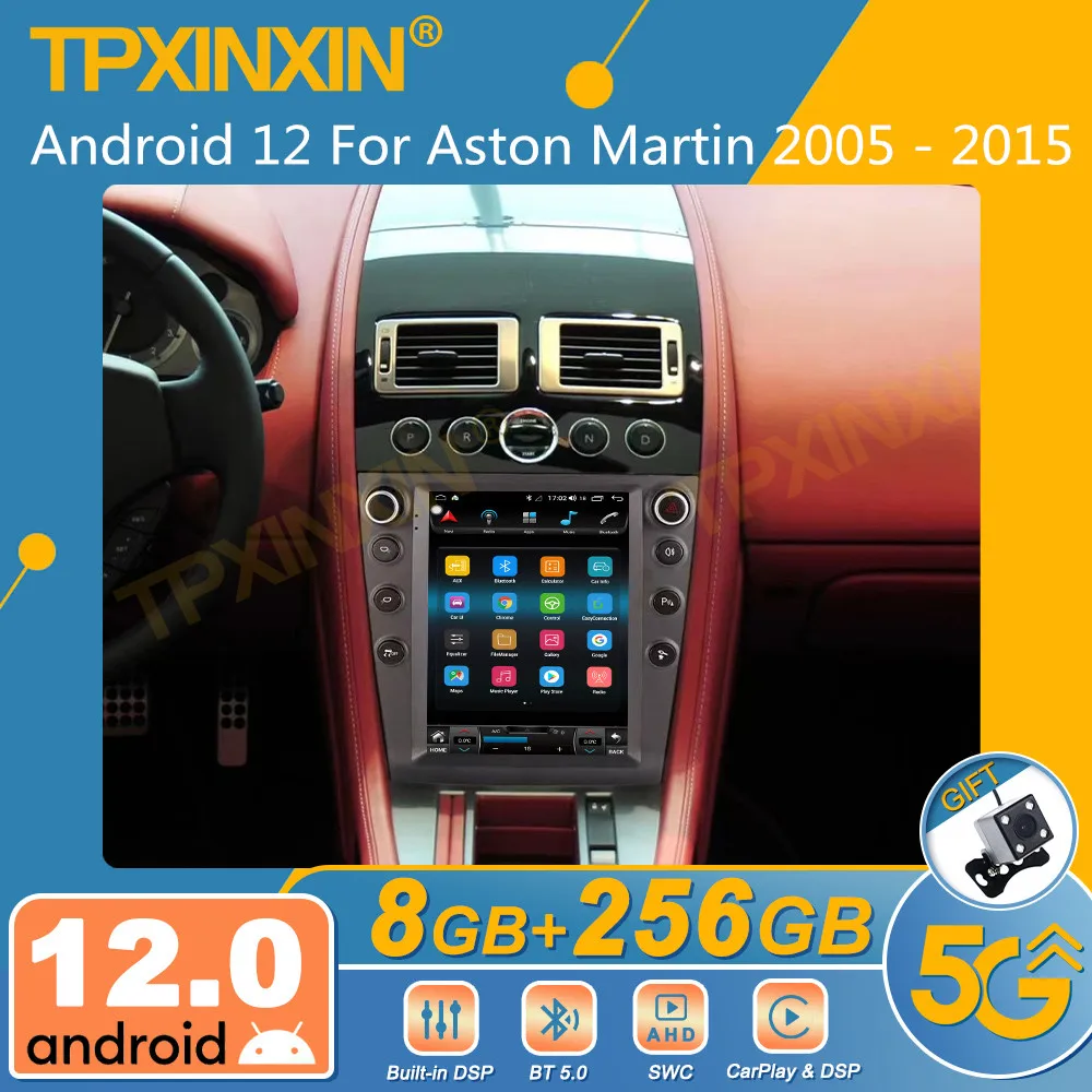 Автомагнитола на Android 12 для Aston Martin 2005-2015 автомагнитола 2 Din стереоприемник