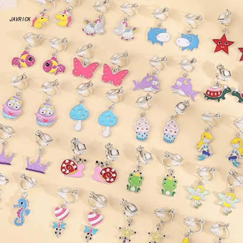 Pairs of 20 Animal Star Plant Shape Clip on Earrings Colorful Non-pierced Earring Party Favor Princess-Jewelry Ornament
Pairs of 20 Animal Star Plant Shape Clip on Earrings Colorful Non-pierced Earring Party Favor Princess-Jewelry Ornament