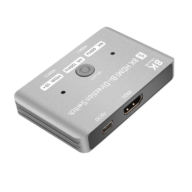 8K UHD HDMI-Compatible Switch Bi-Directional 48Gbps Switcher Support 8K@60Hz 4K@120Hz
8K UHD HDMI-Compatible Switch Bi-Directional 48Gbps Switcher Support 8K@60Hz 4K@120Hz