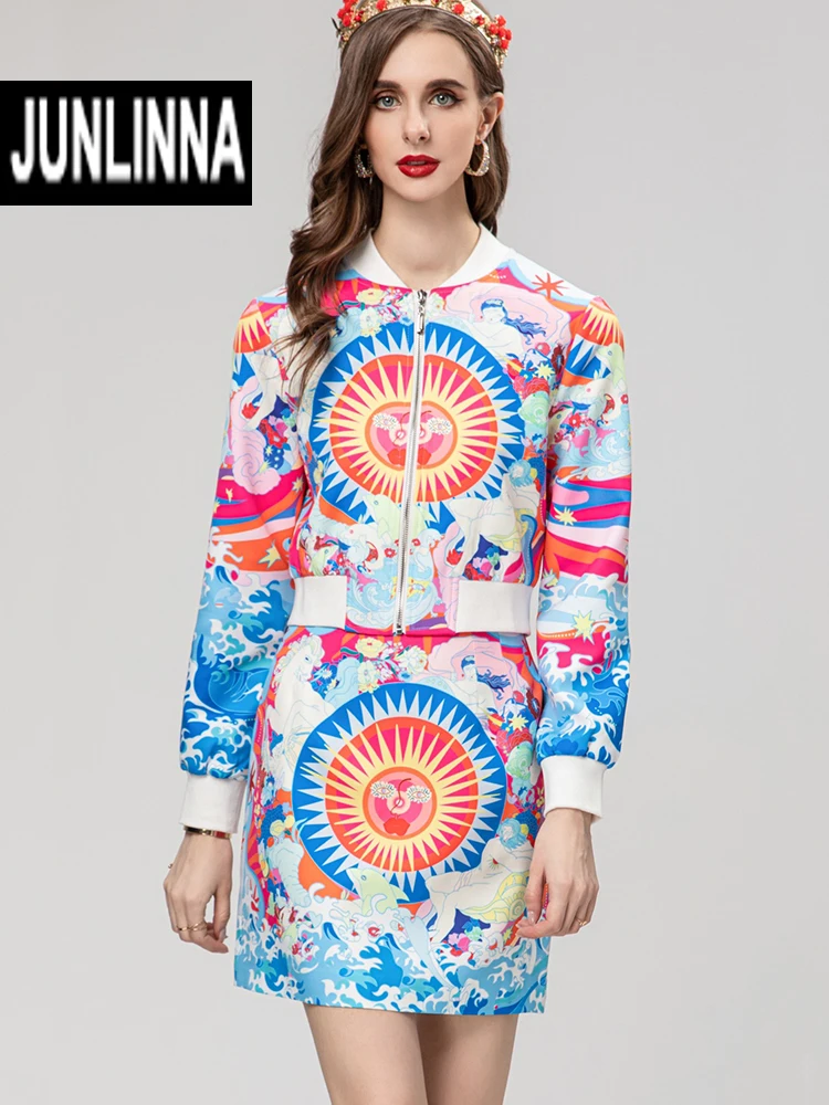 JUNLINNA осенне-зимний женский комплект из 2 предметов, модный пиджак с принтом + юбка средней длины, элегантный женский костюм для отпуска
JUNLINNA осенне-зимний женский комплект из 2 предметов, модный пиджак с принтом + юбка средней длины, элегантный женский костюм для отпуска