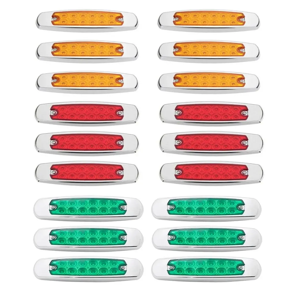 2 Pcs 12Led Side Marker Lights Amber or Trucks Side Clearance Marker Light Clearance Lamp 12V 24V Red Green for Trailer Trucks
2 Pcs 12Led Side Marker Lights Amber or Trucks Side Clearance Marker Light Clearance Lamp 12V 24V Red Green for Trailer Trucks