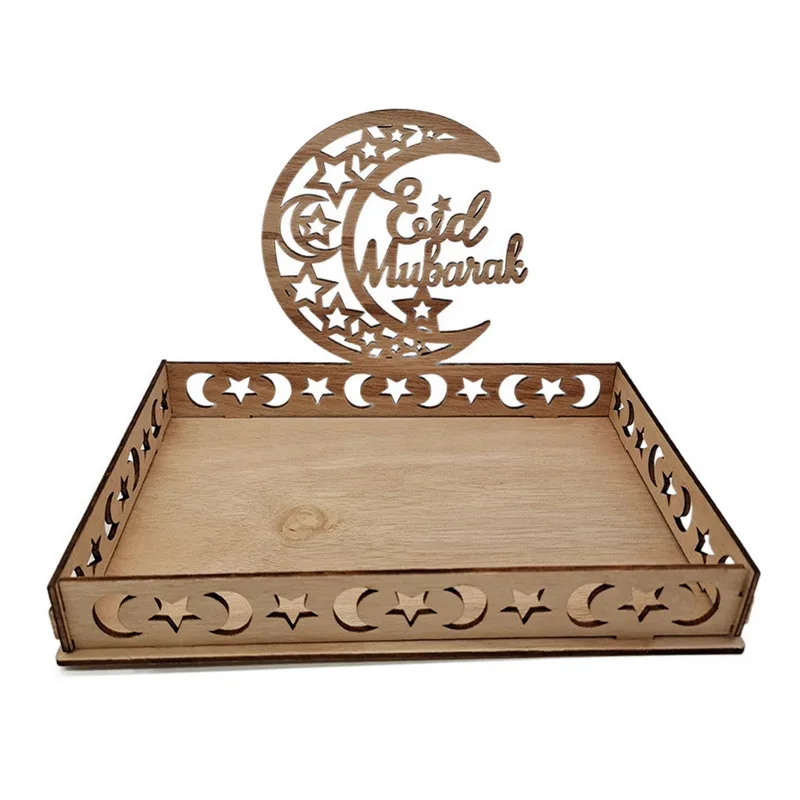 Islamic Muslim Eid Mubarak Moon Star Wooden Ramadan Home Decorations Ramadan Kareem Gifts Food Tray Eid Al Adha DIY Party Decor
Islamic Muslim Eid Mubarak Moon Star Wooden Ramadan Home Decorations Ramadan Kareem Gifts Food Tray Eid Al Adha DIY Party Decor