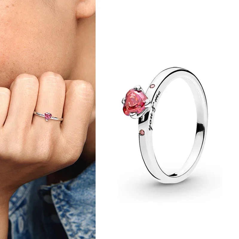 100% 925 кольцо Silver Pan Ring New Rose Red Heart Pan Ring For Women Wedding Party Gift Fashion Jewelry
100% 925 кольцо Silver Pan Ring New Rose Red Heart Pan Ring For Women Wedding Party Gift Fashion Jewelry