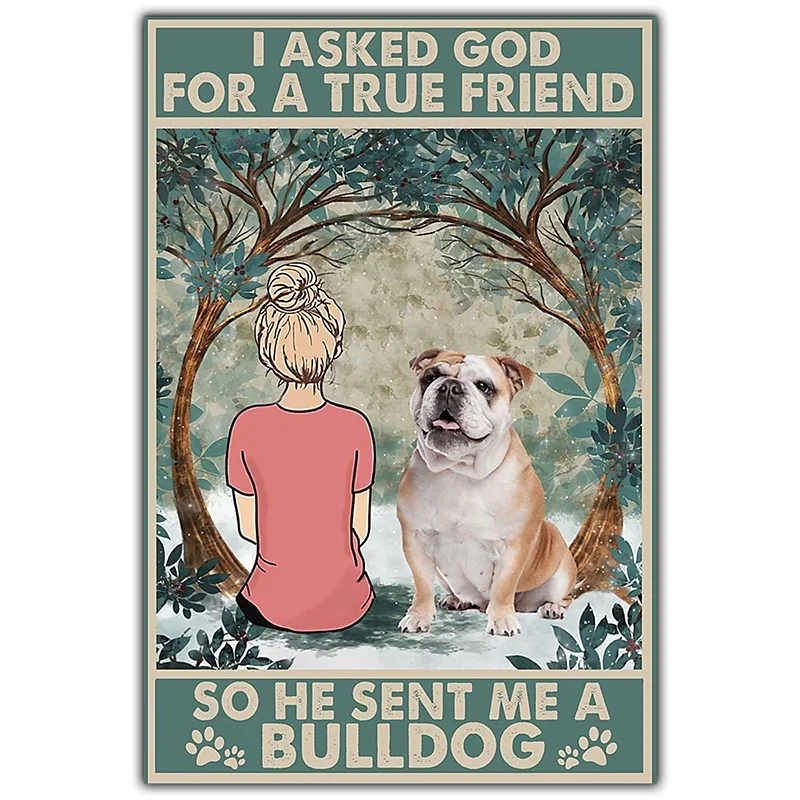 Fashion art girl and dog canvas painting English slogans girl bedroom wall art animal poster living room home Metal Tin Sign
Fashion art girl and dog canvas painting English slogans girl bedroom wall art animal poster living room home Metal Tin Sign