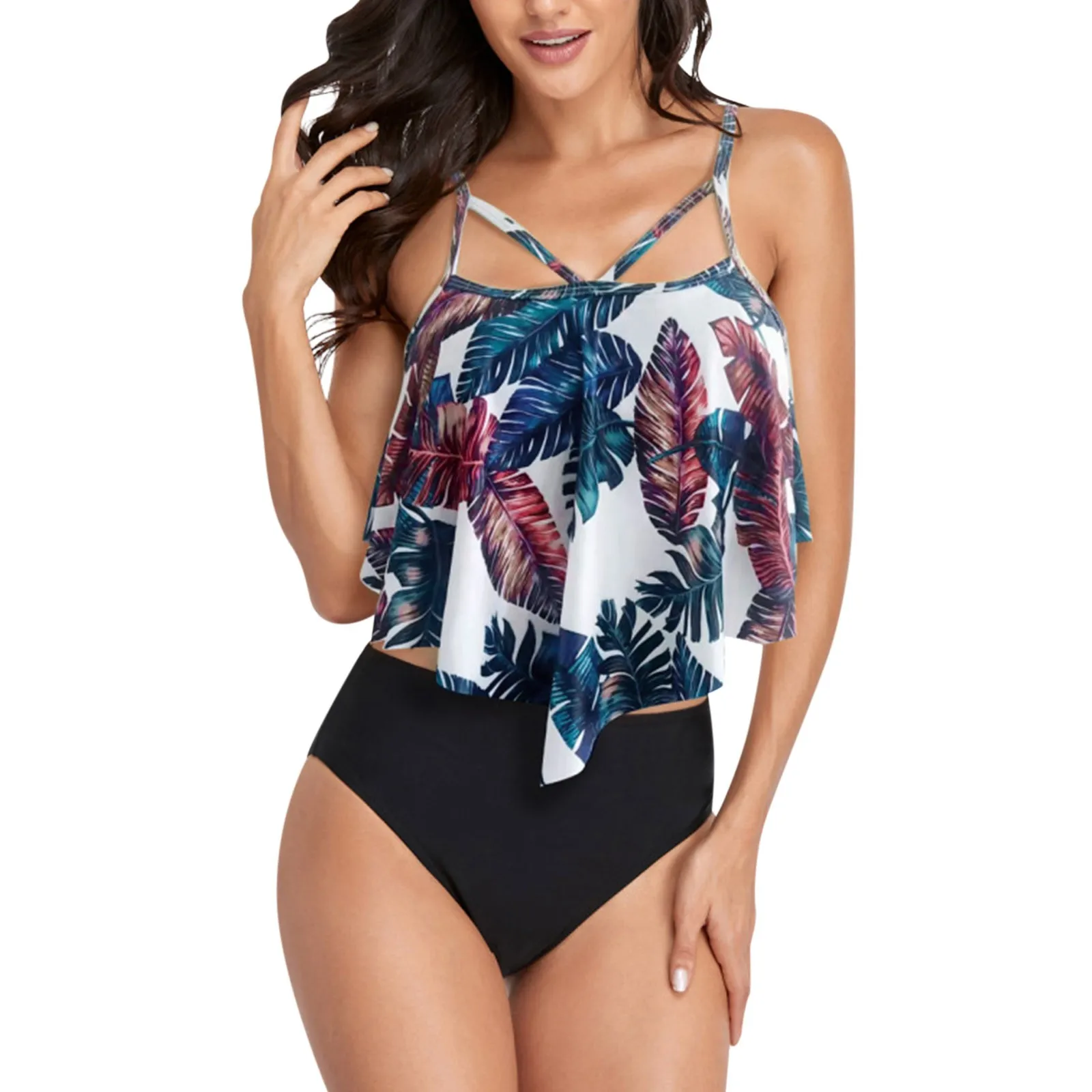 Tankini Bathing Suits For Women Two Piece Swimsuit Women Ruffled High Waist Bikini Set Beachwear Brazilian Bikinis Push Up
Tankini Bathing Suits For Women Two Piece Swimsuit Women Ruffled High Waist Bikini Set Beachwear Brazilian Bikinis Push Up